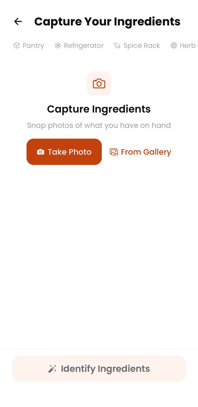 Capture Your Ingredients — photograph your pantry and fridge